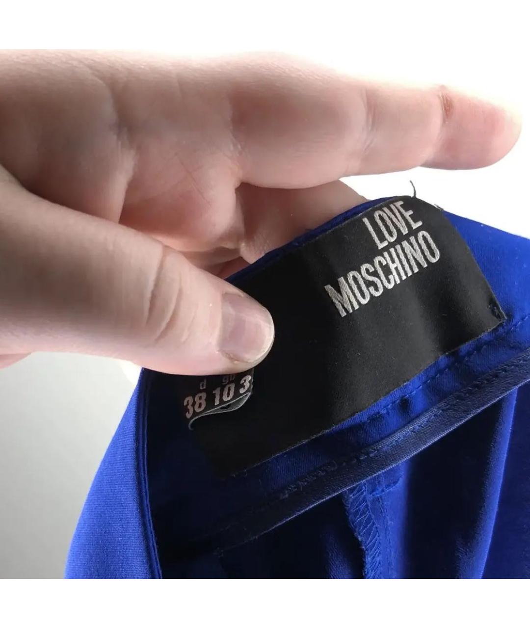 LOVE MOSCHINO Синие брюки узкие, фото 4
