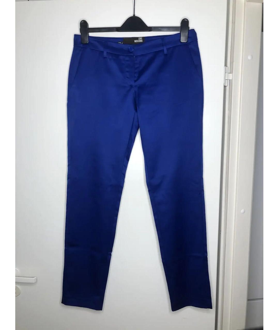 LOVE MOSCHINO Синие брюки узкие, фото 5