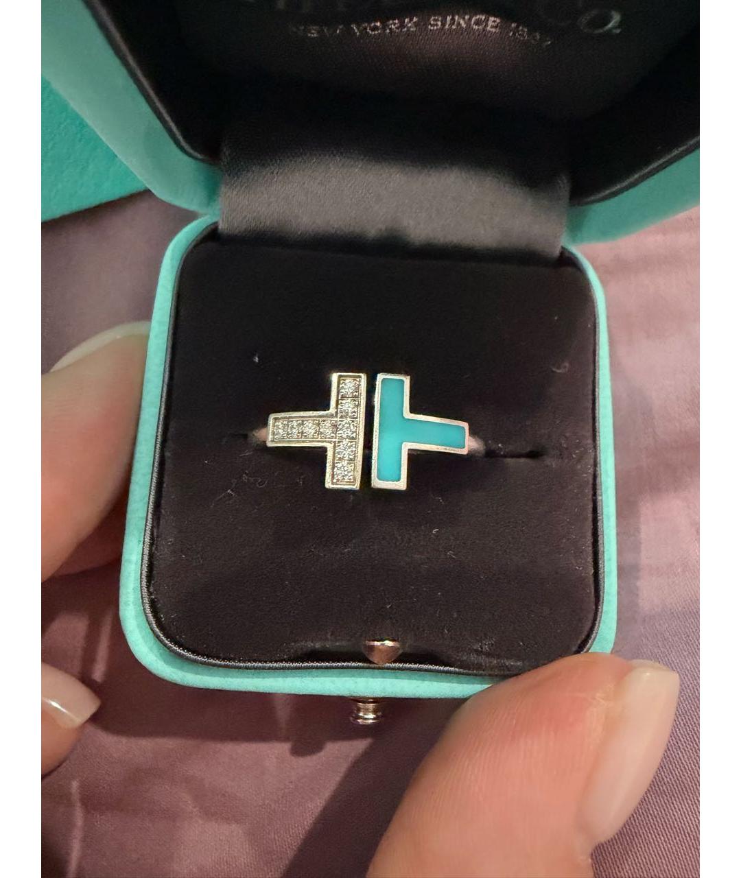 TIFFANY&CO Бирюзовое кольцо из белого золота, фото 9
