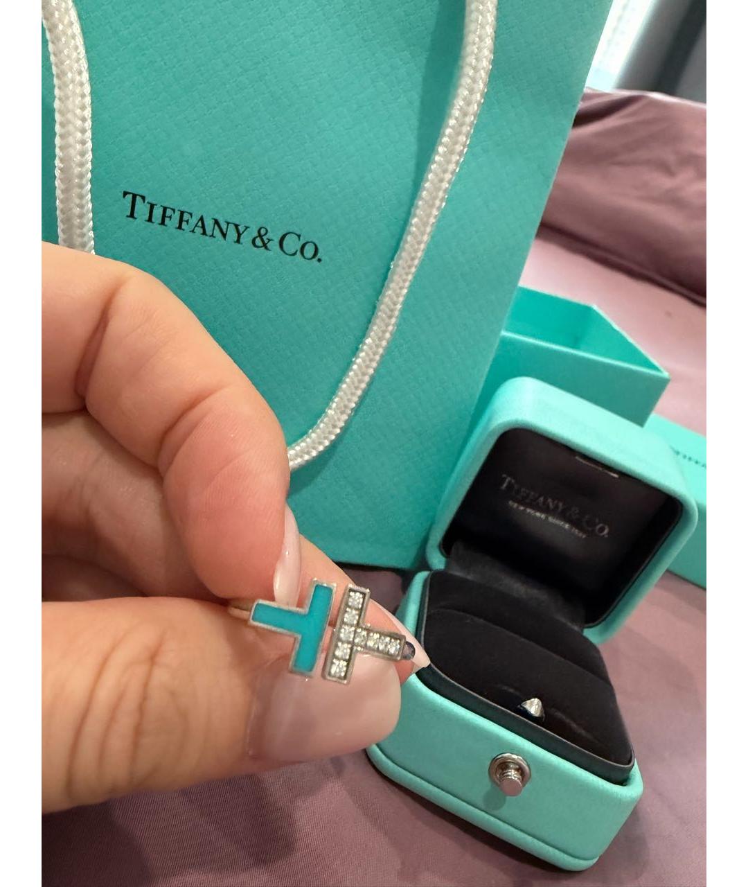 TIFFANY&CO Бирюзовое кольцо из белого золота, фото 6