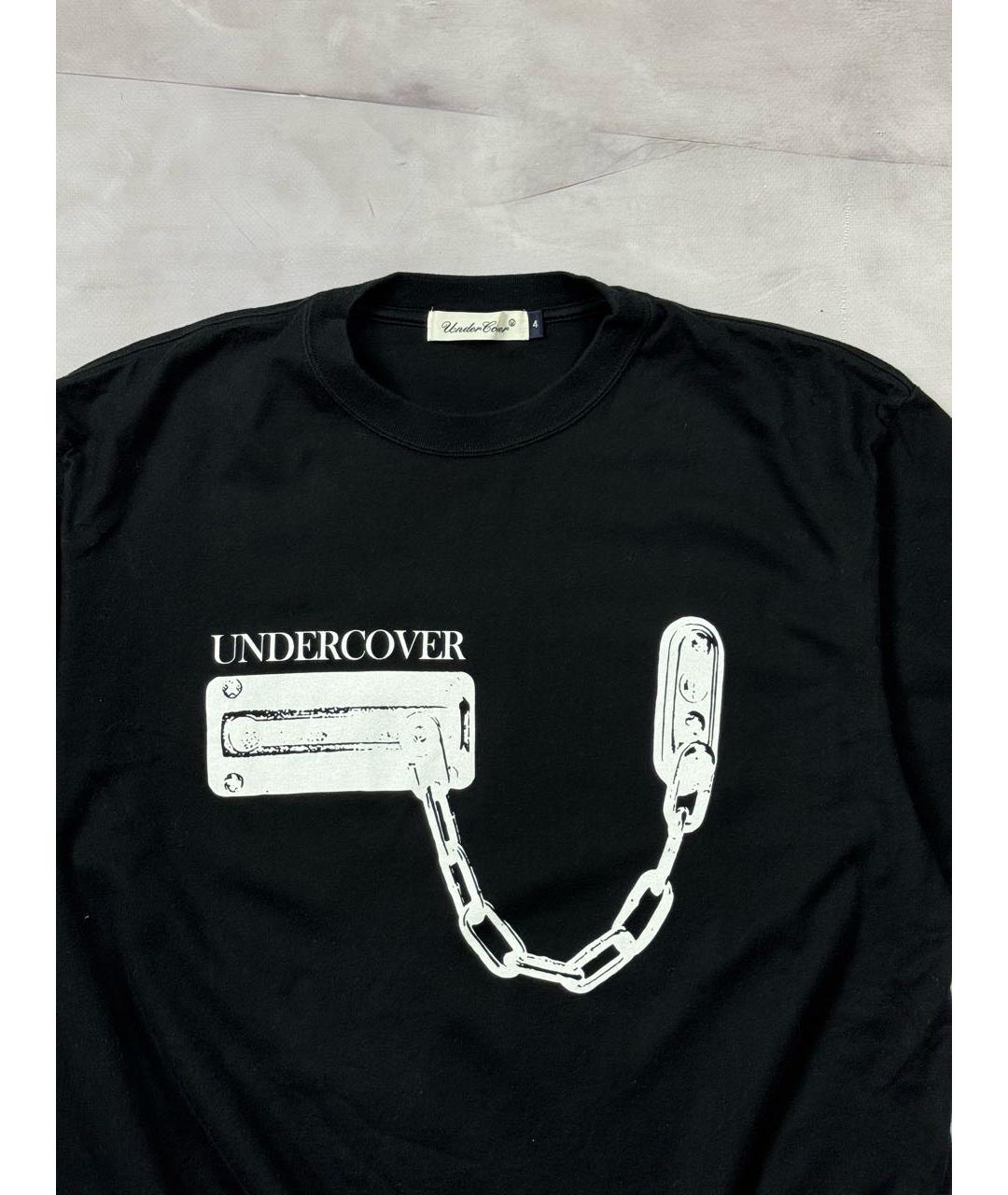 UNDERCOVER Черная хлопковая футболка, фото 2