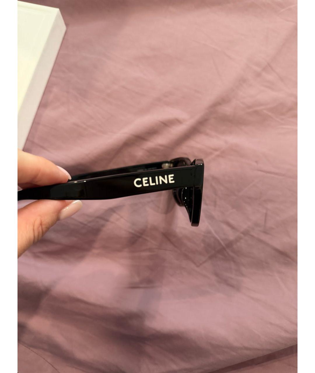 CELINE Черные пластиковые солнцезащитные очки, фото 2