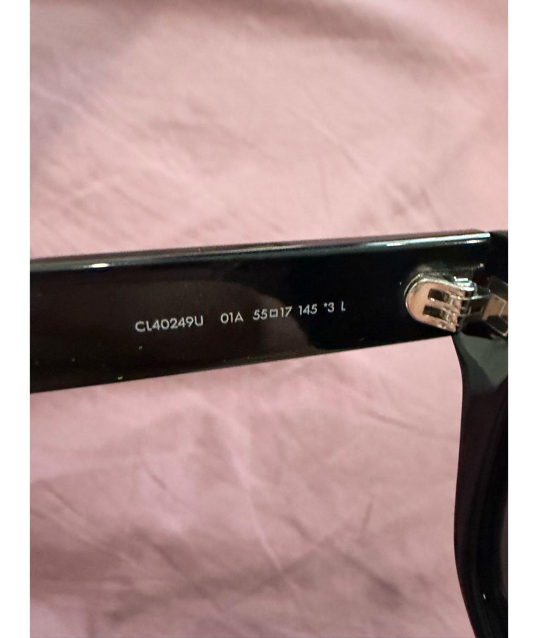 CELINE Черные пластиковые солнцезащитные очки, фото 3