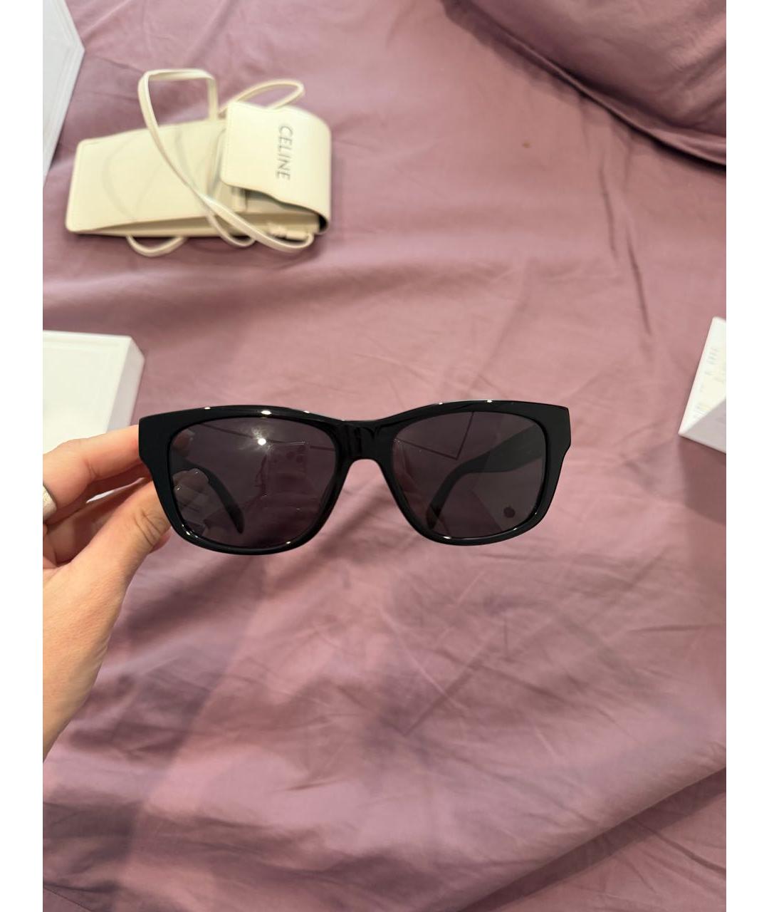 CELINE Черные пластиковые солнцезащитные очки, фото 7