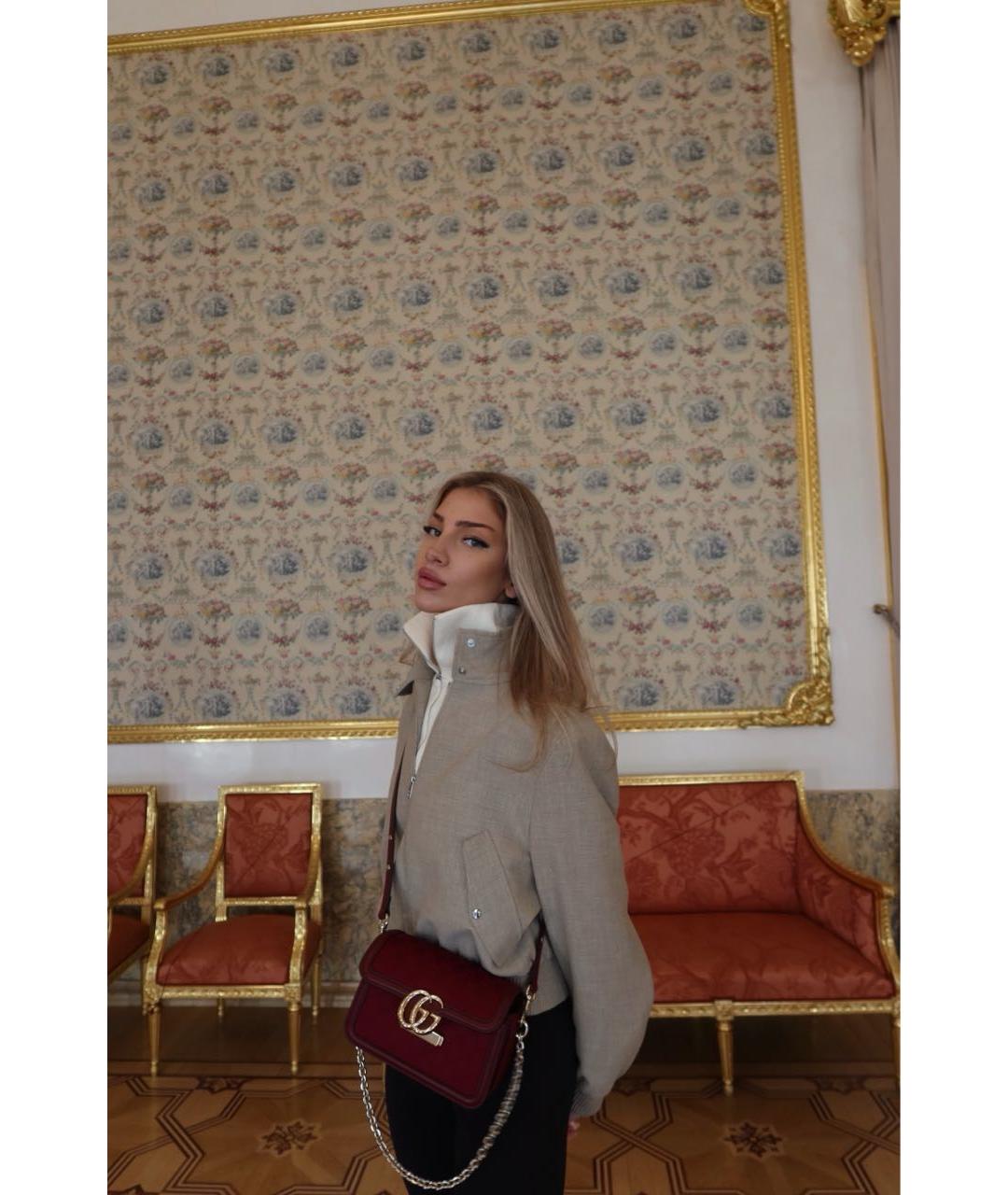 GUCCI Бордовая сумка с короткими ручками, фото 6