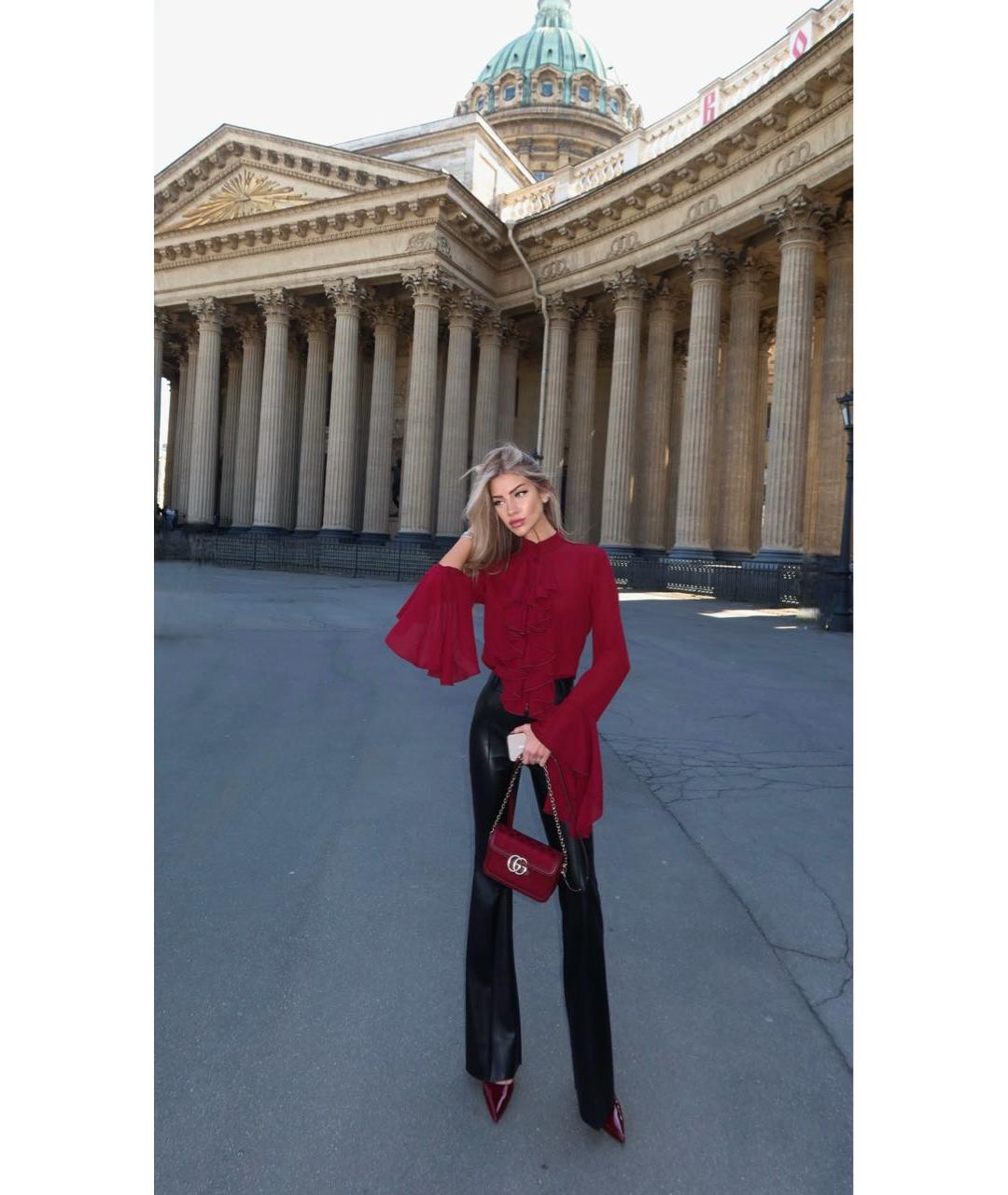 GUCCI Бордовая сумка с короткими ручками, фото 8