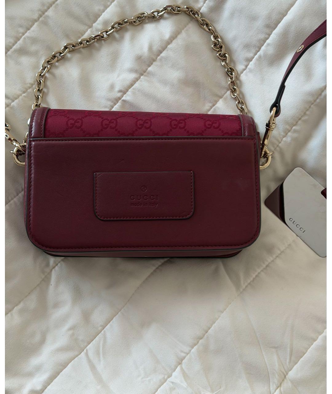 GUCCI Бордовая сумка с короткими ручками, фото 4