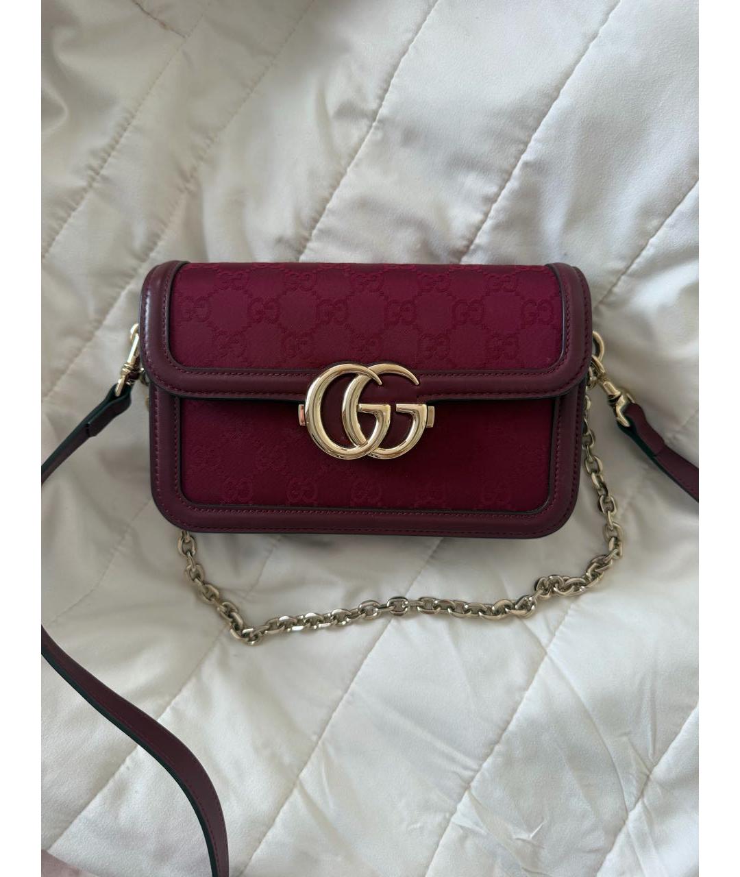 GUCCI Бордовая сумка с короткими ручками, фото 2
