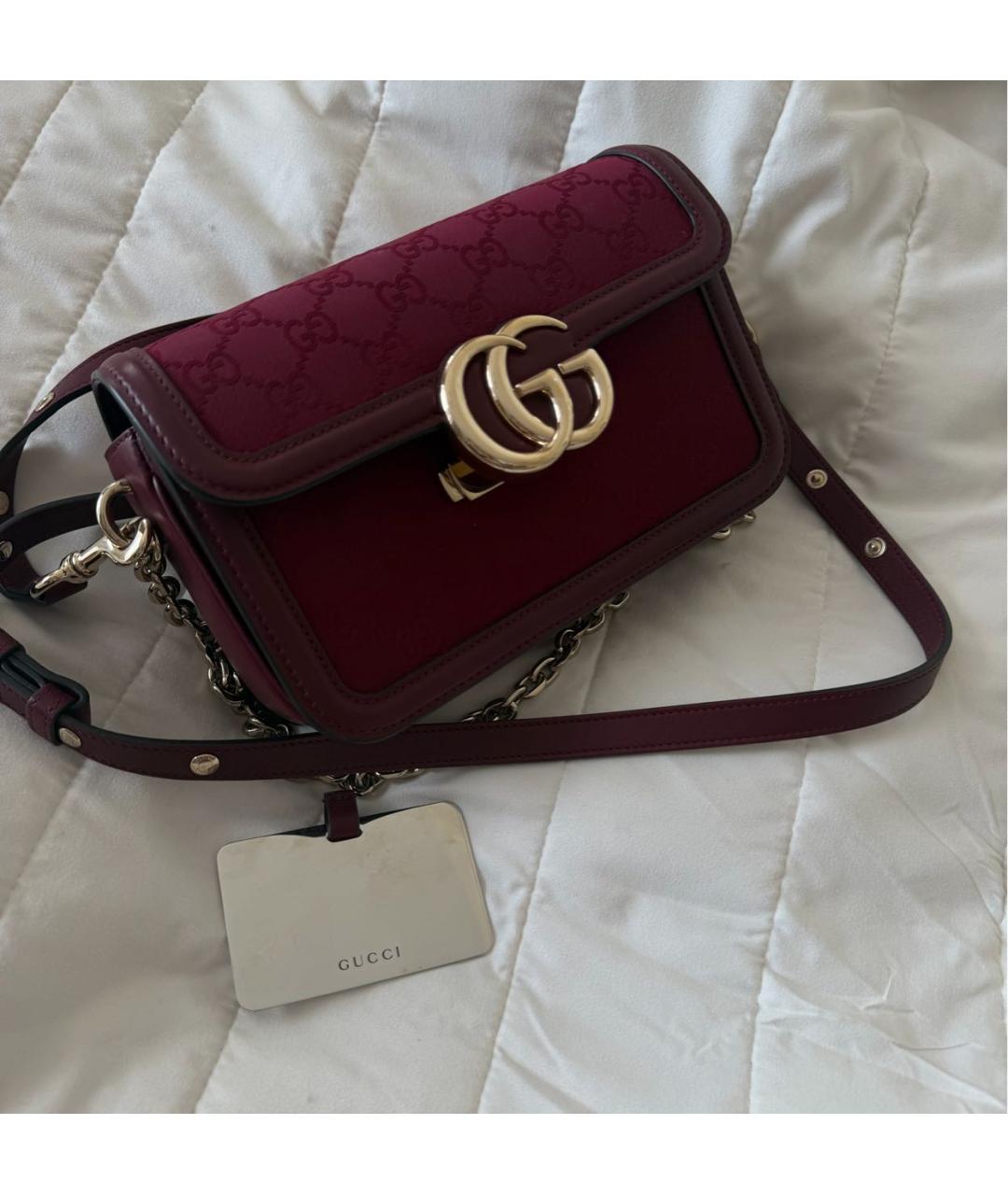 GUCCI Бордовая сумка с короткими ручками, фото 3