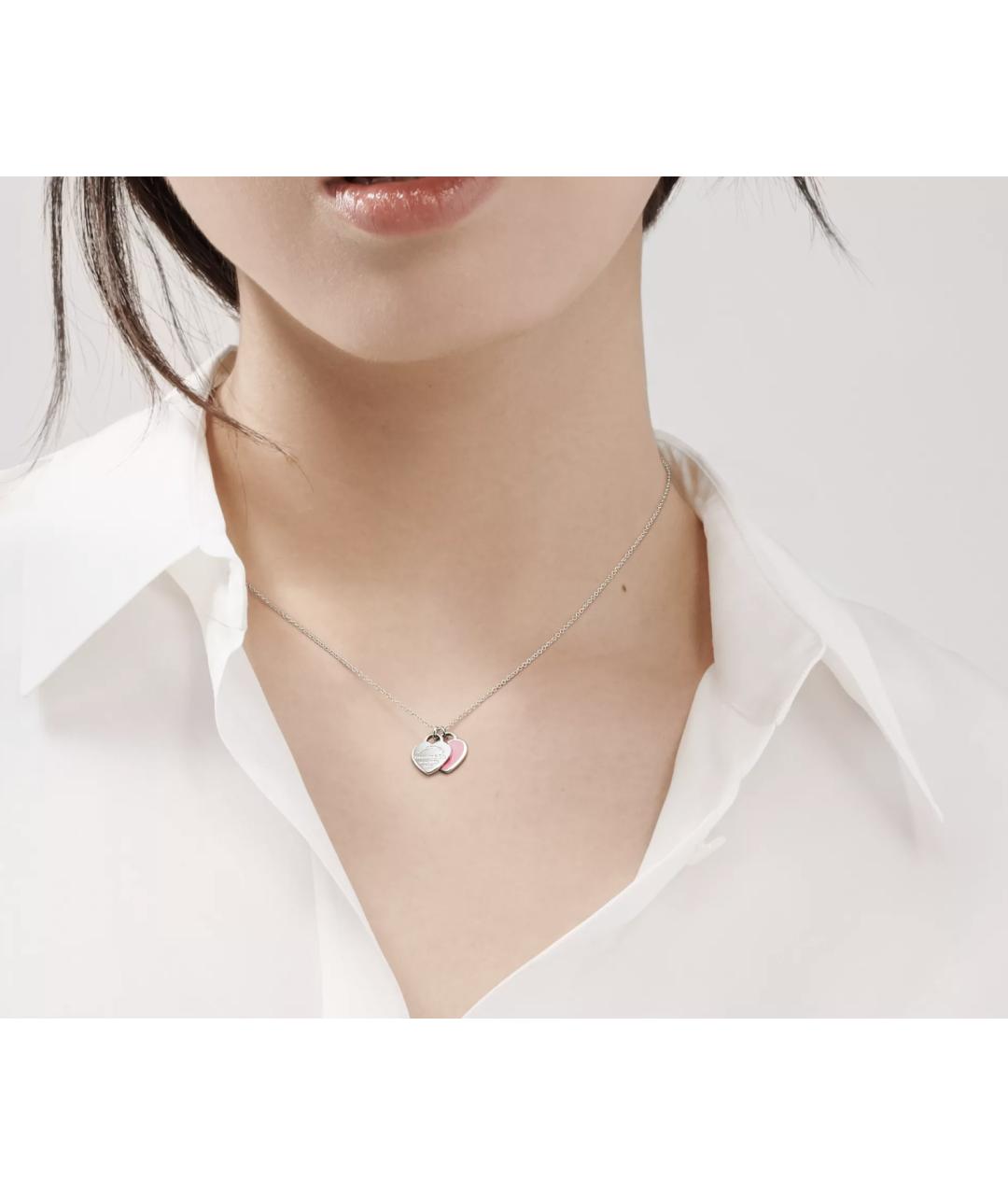 TIFFANY&CO Розовая серебряная подвеска, фото 2