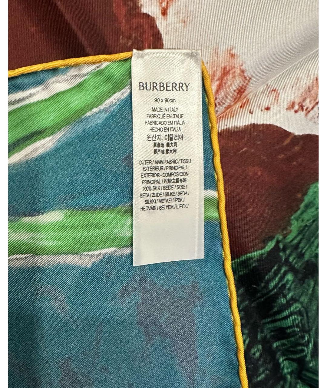 BURBERRY Мульти шелковый платок, фото 4