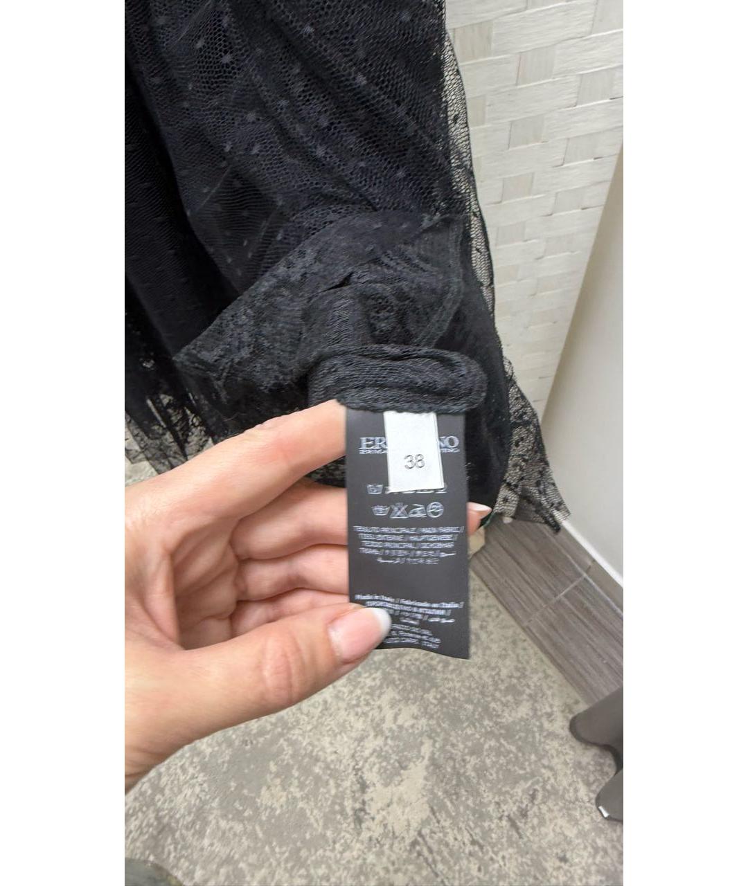 ERMANNO SCERVINO Черное полиэстеровое коктейльное платье, фото 3