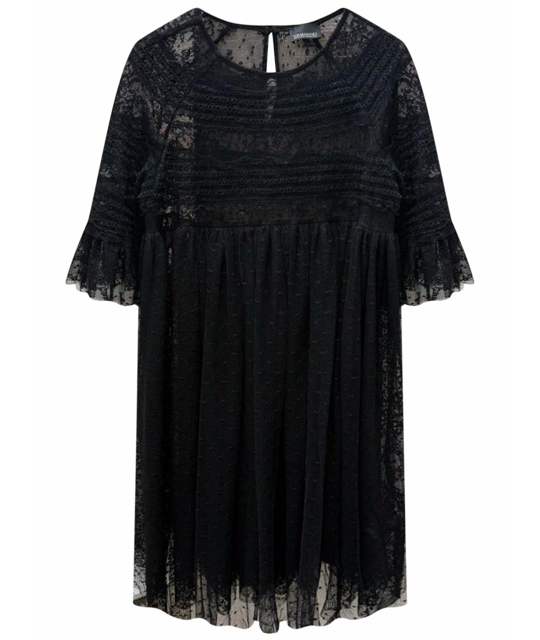 ERMANNO SCERVINO Черное полиэстеровое коктейльное платье, фото 1