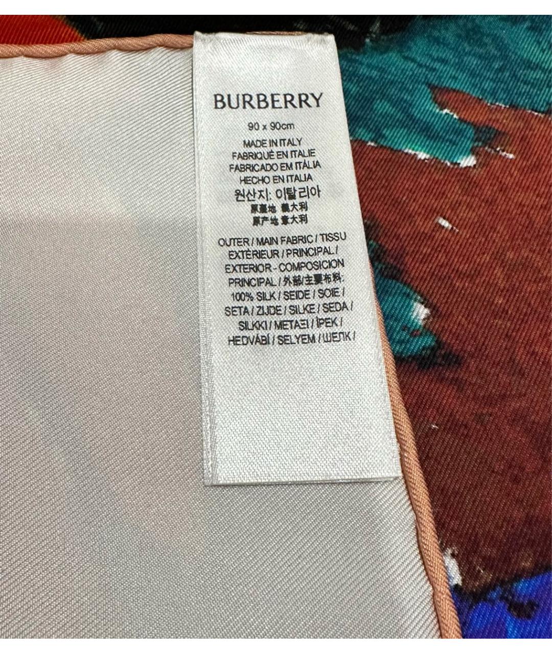 BURBERRY Мульти шелковый платок, фото 6