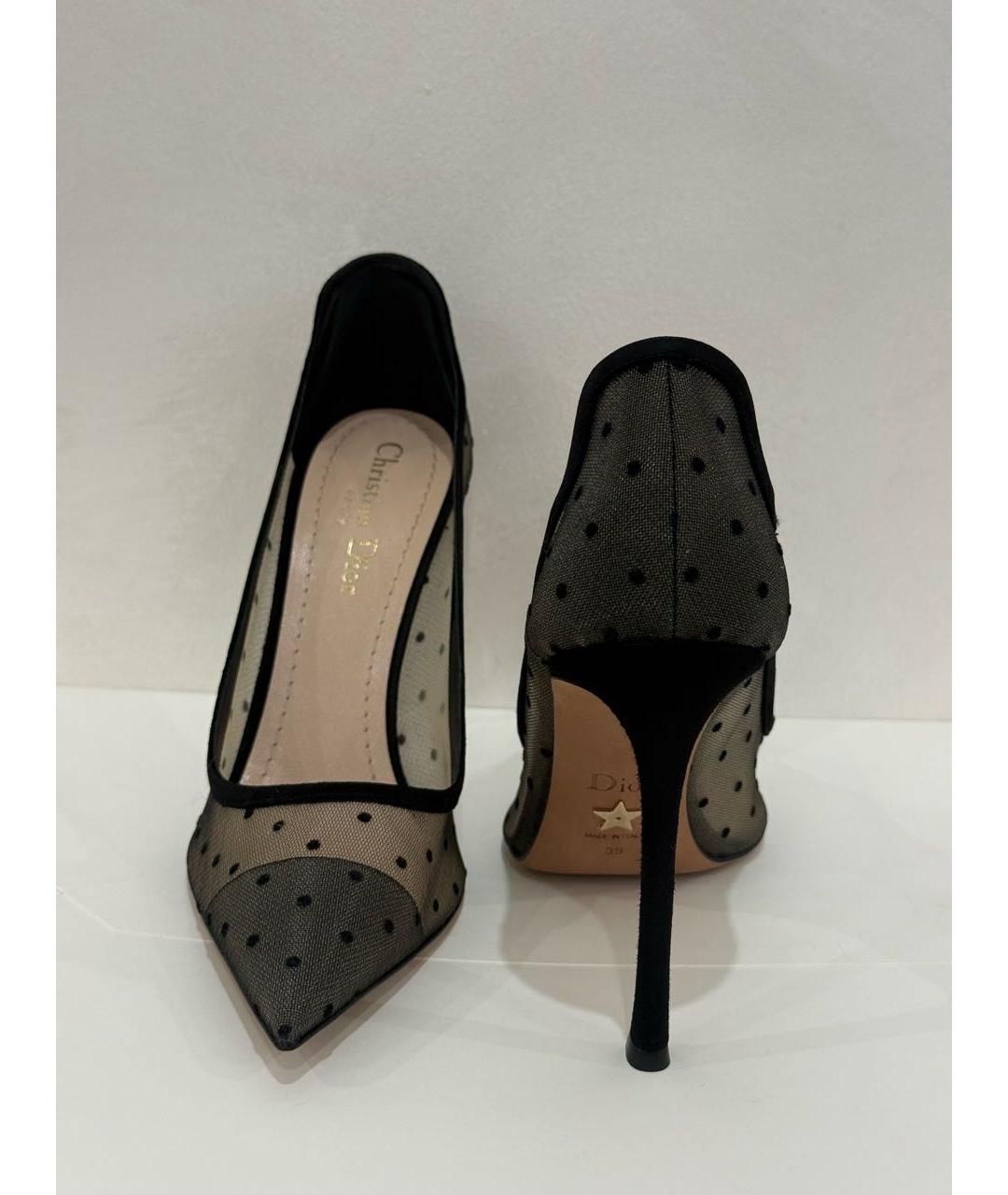 CHRISTIAN DIOR Черные текстильные туфли, фото 3