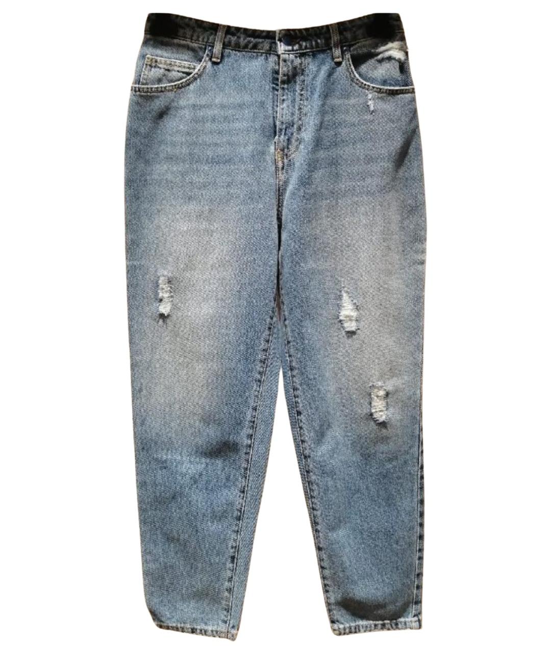 ERMANNO SCERVINO Голубые хлопковые джинсы слим, фото 1