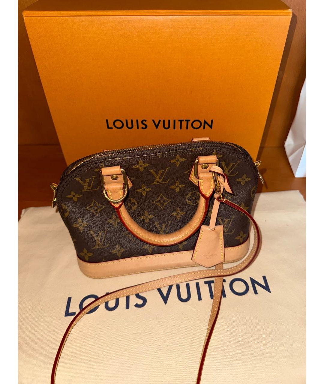LOUIS VUITTON Коричневая сумка с короткими ручками, фото 4