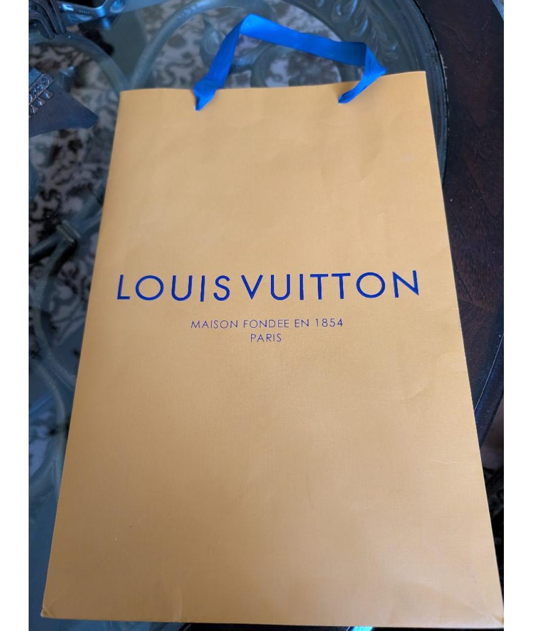 LOUIS VUITTON Коричневый шерстяной платок, фото 4