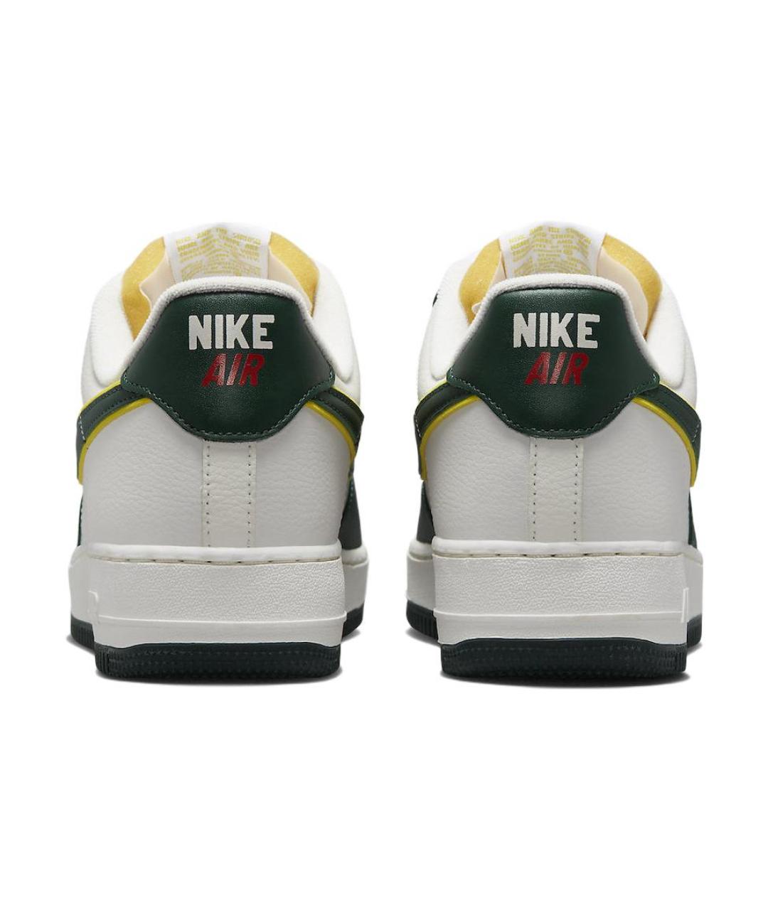 NIKE Зеленые кожаные низкие кроссовки / кеды, фото 6