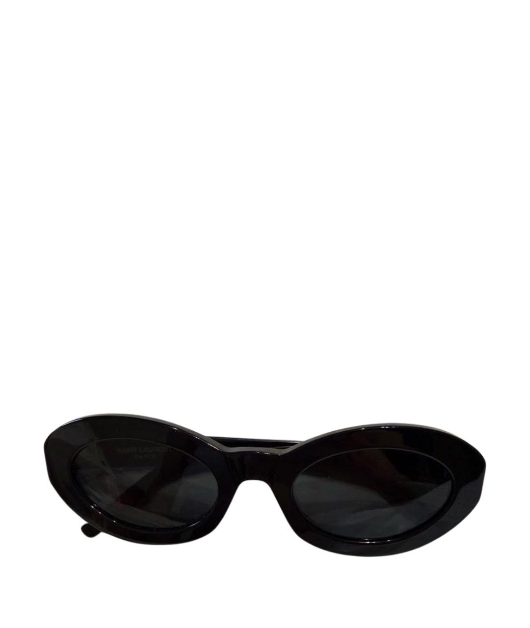 SAINT LAURENT Черные пластиковые солнцезащитные очки, фото 1