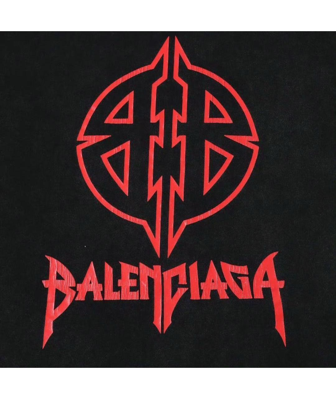 BALENCIAGA Черная футболка, фото 2