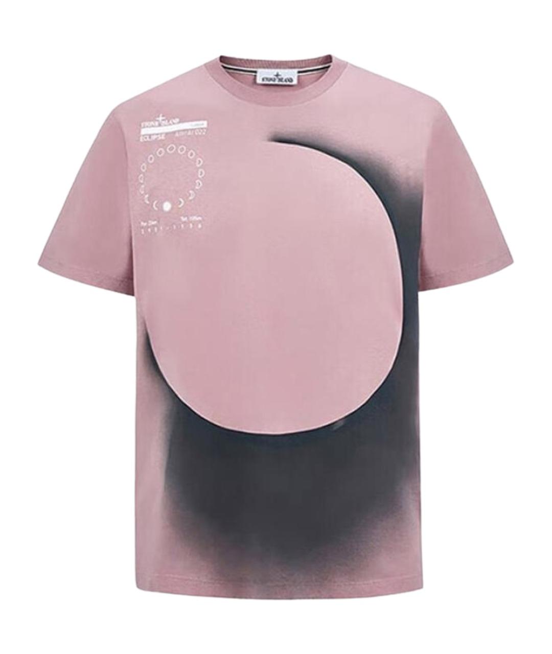 STONE ISLAND Розовая футболка, фото 1
