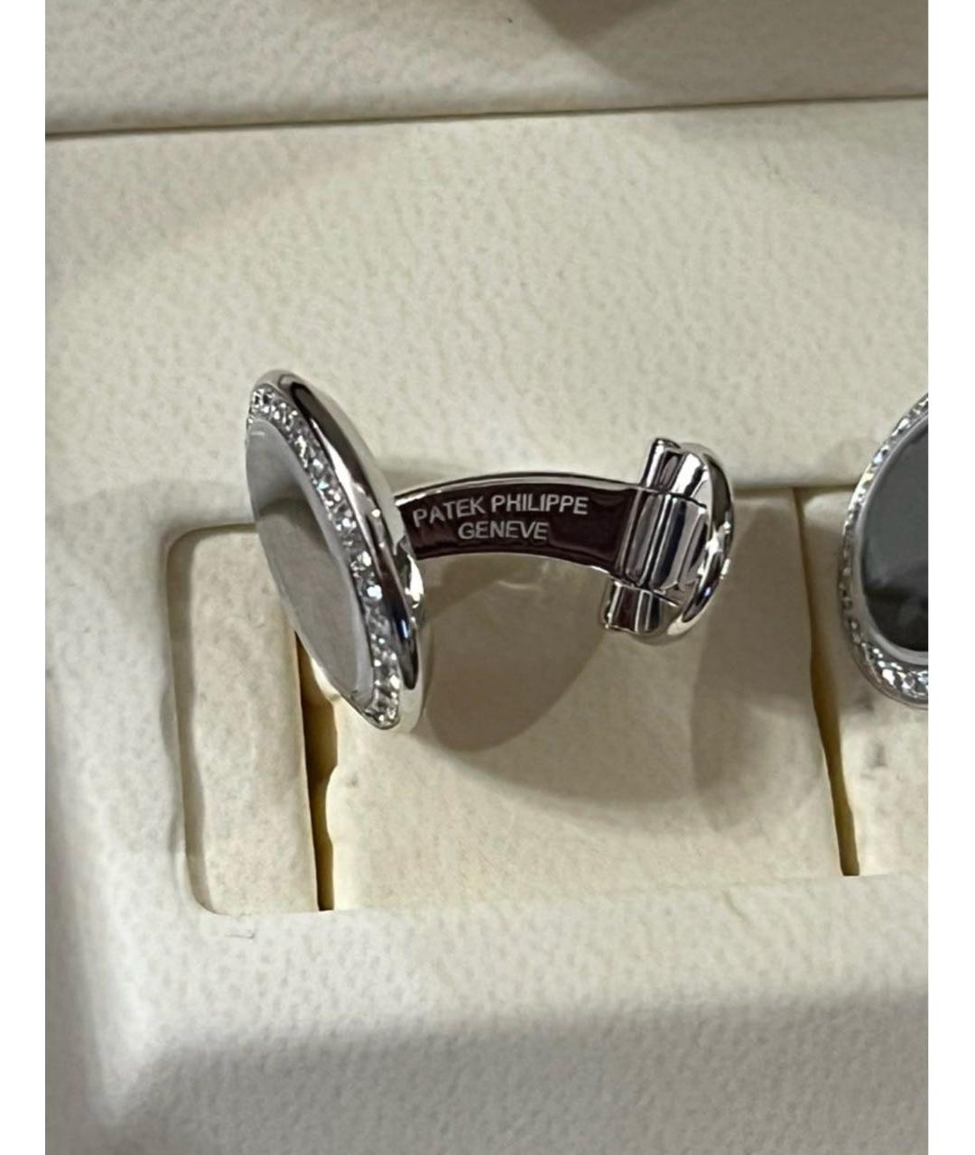 PATEK PHILIPPE Белые запонки из белого золота, фото 6