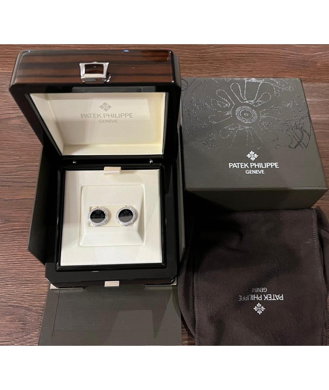 PATEK PHILIPPE Белые запонки из белого золота, фото 3