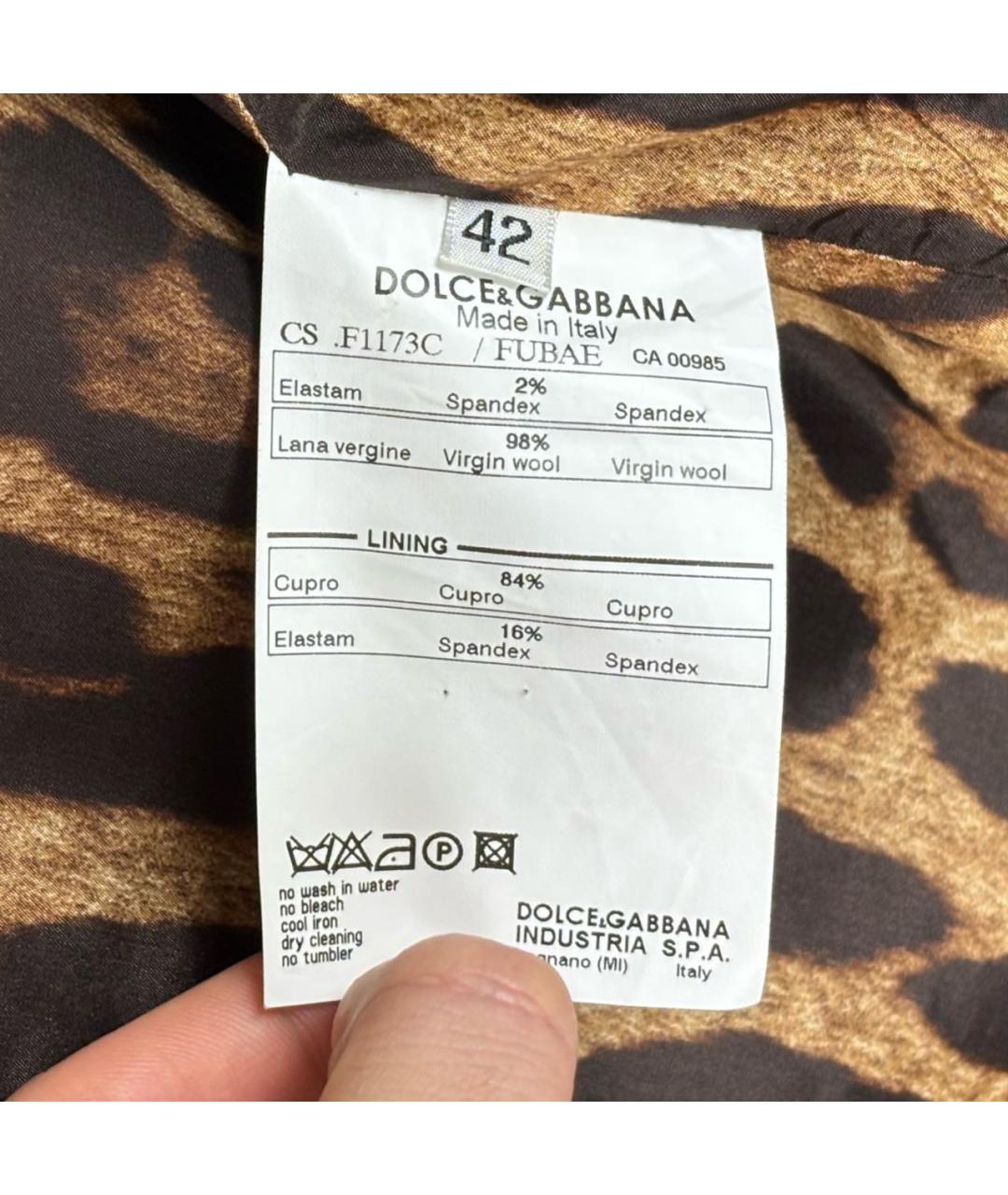 DOLCE&GABBANA Черный шерстяной костюм с брюками, фото 6