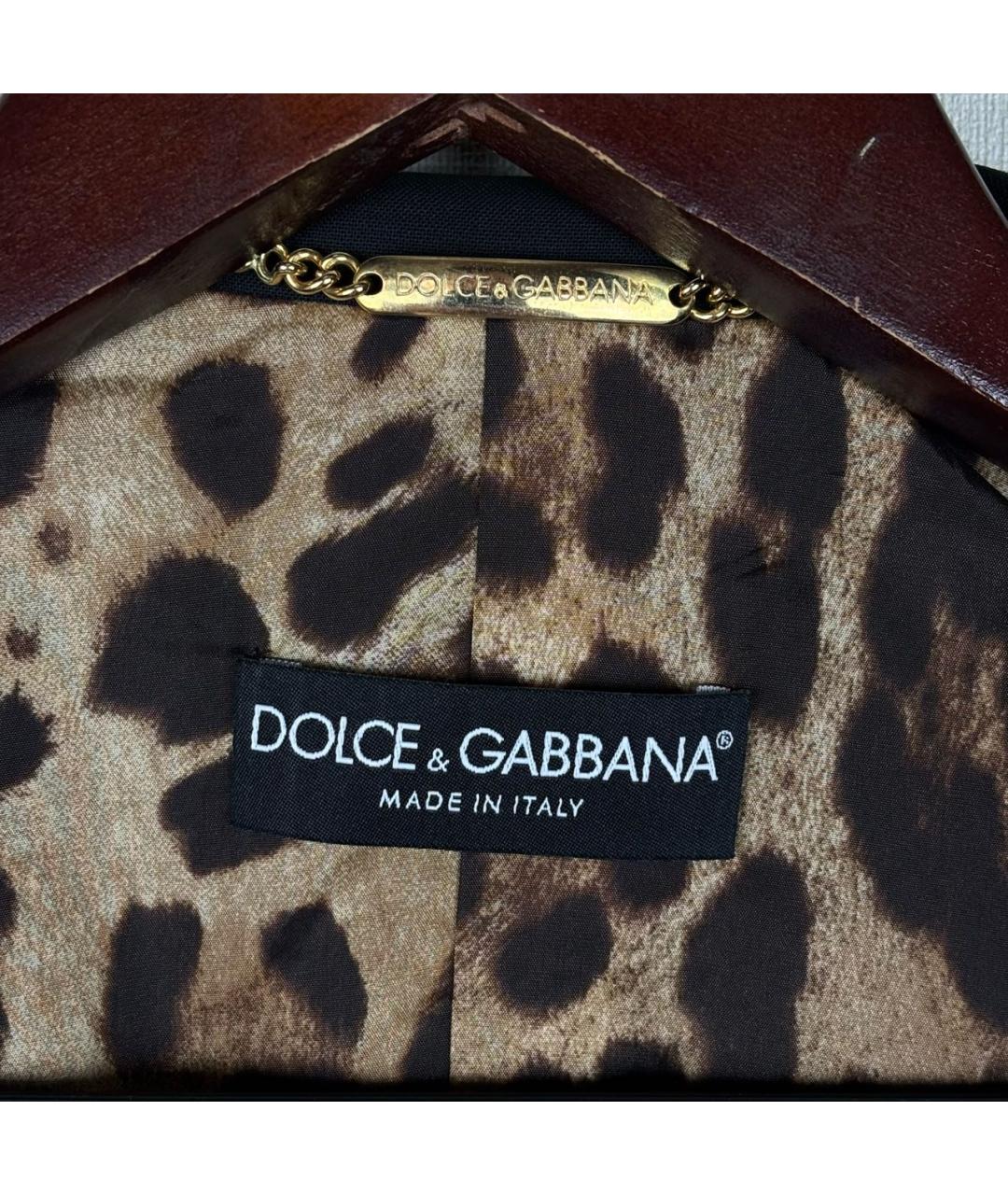 DOLCE&GABBANA Черный шерстяной костюм с брюками, фото 5