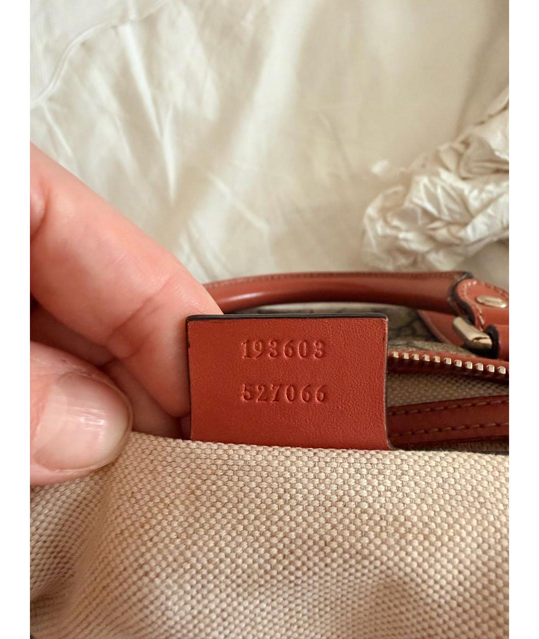 GUCCI Бежевая сумка с короткими ручками, фото 4