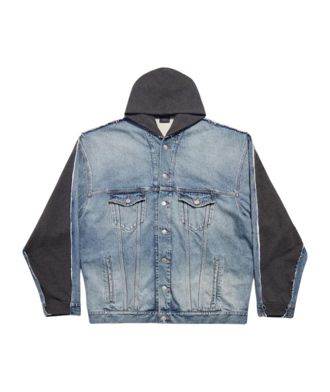 BALENCIAGA Синяя деним куртка, фото 1