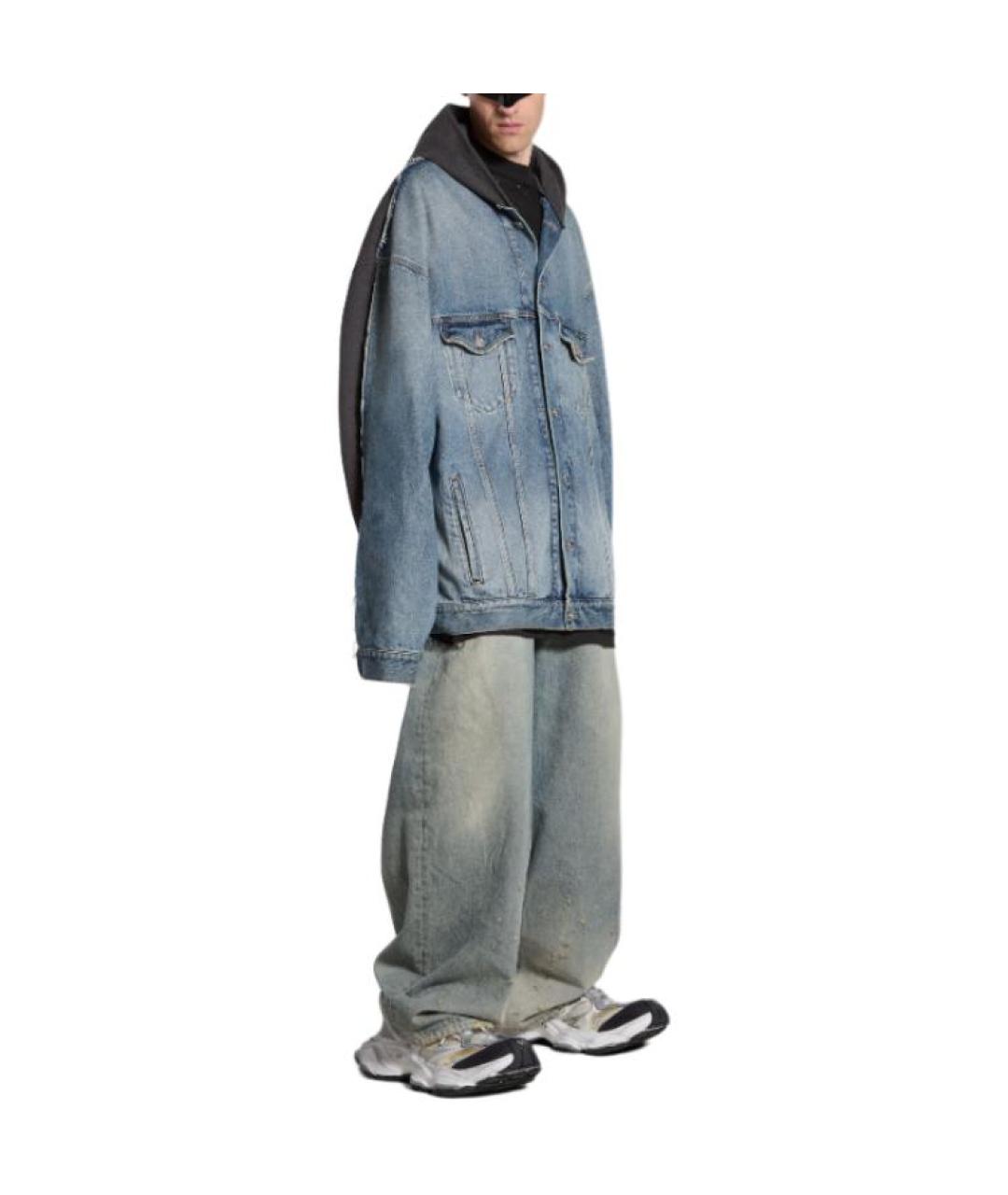 BALENCIAGA Синяя деним куртка, фото 3