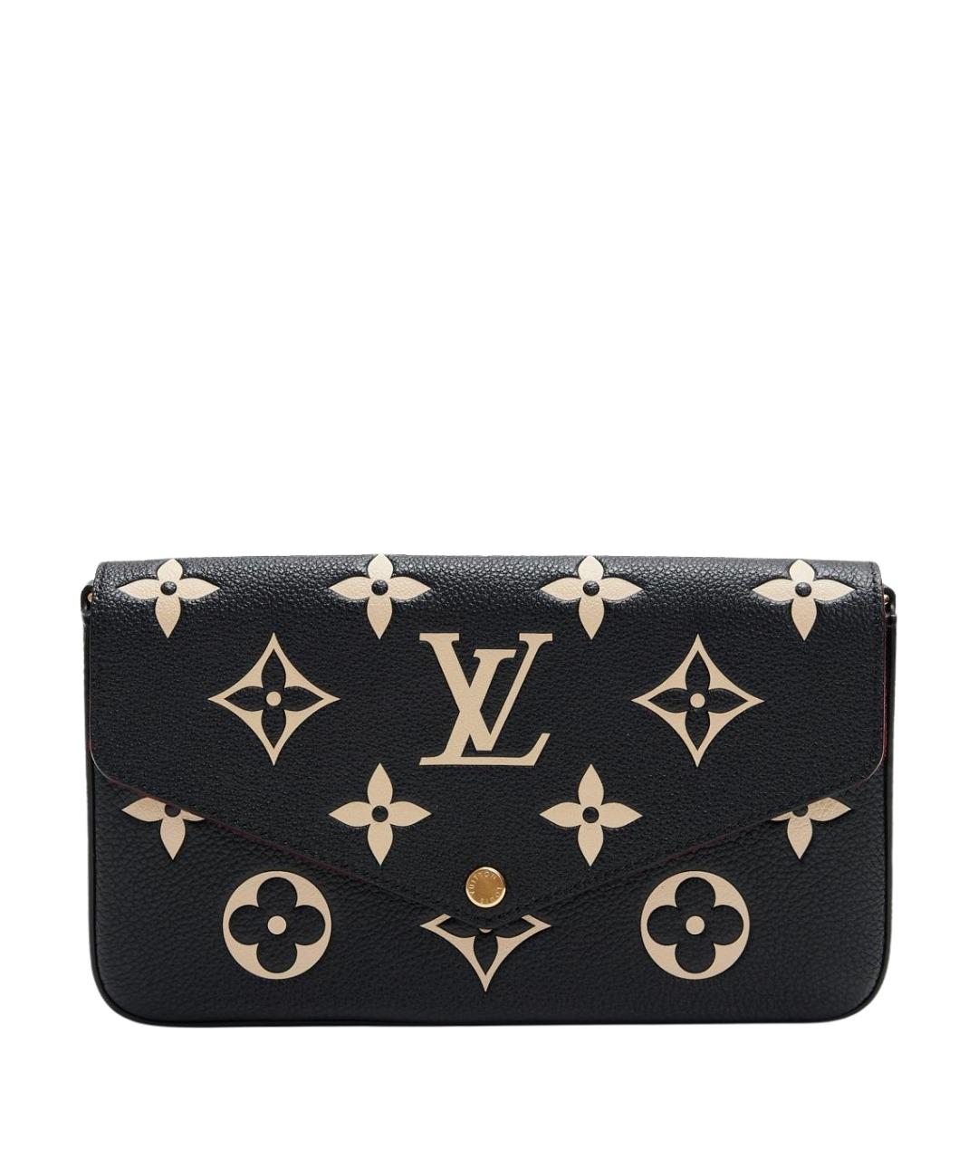 LOUIS VUITTON Черная кожаная сумка через плечо, фото 1