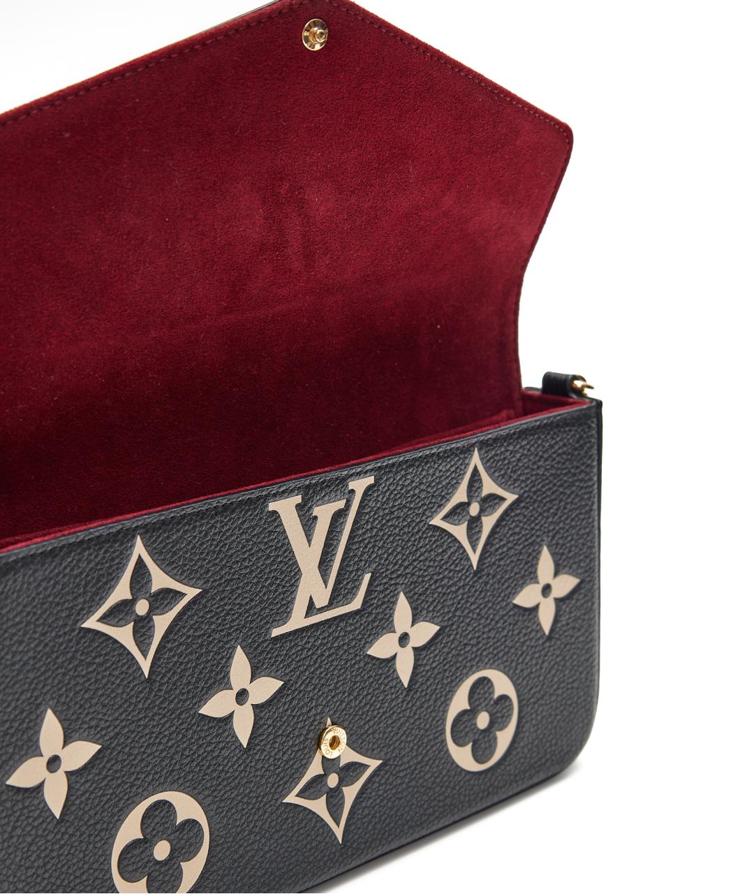 LOUIS VUITTON Черная кожаная сумка через плечо, фото 5