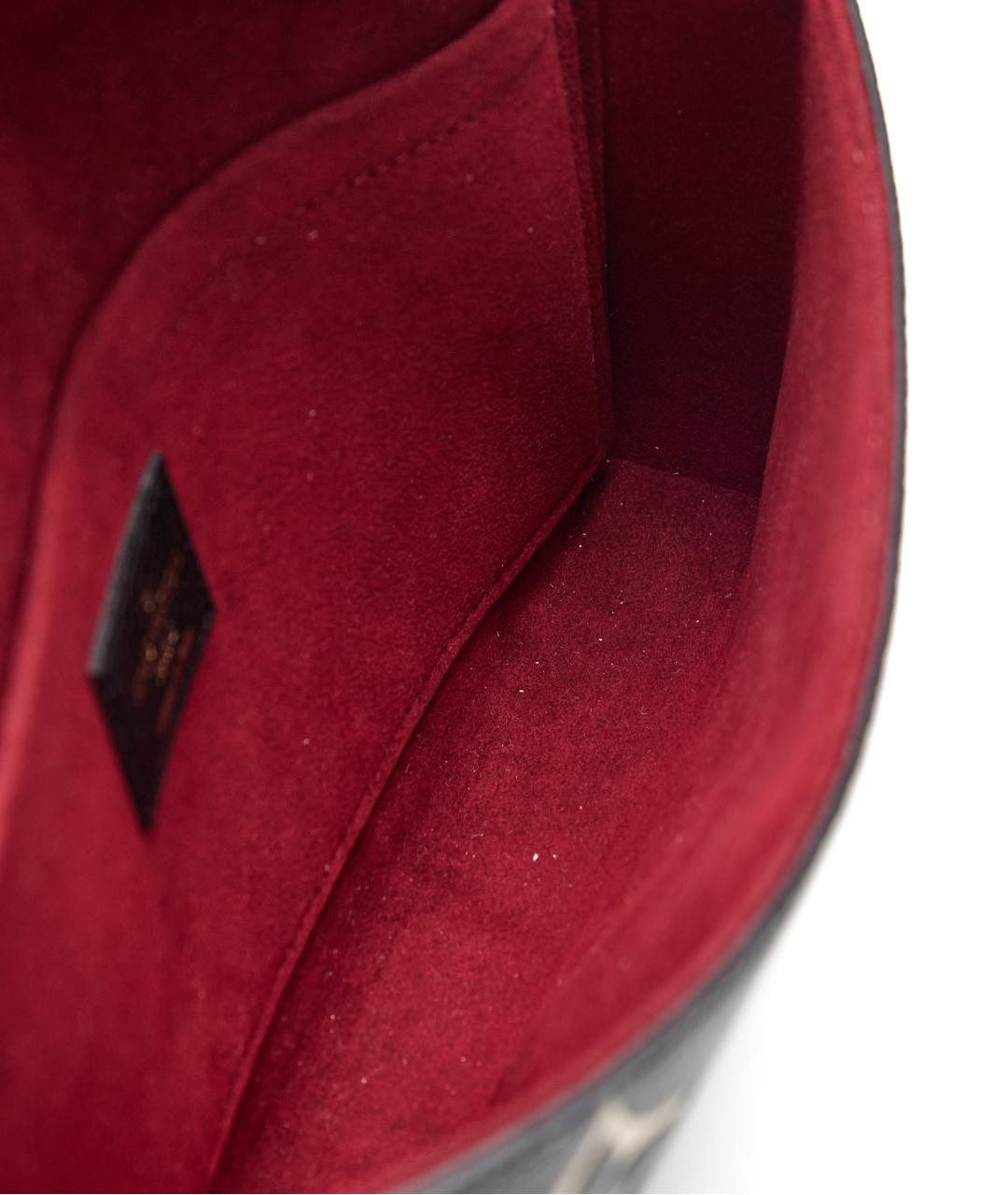 LOUIS VUITTON Черная кожаная сумка через плечо, фото 6