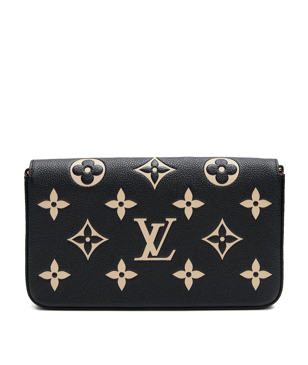 LOUIS VUITTON Черная кожаная сумка через плечо, фото 3