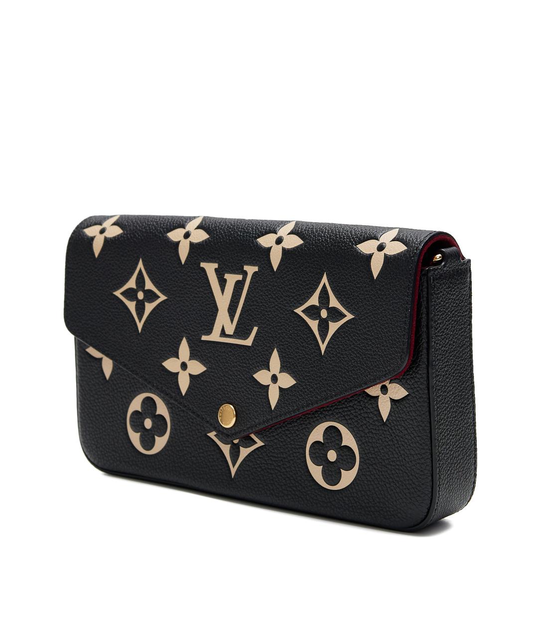 LOUIS VUITTON Черная кожаная сумка через плечо, фото 2