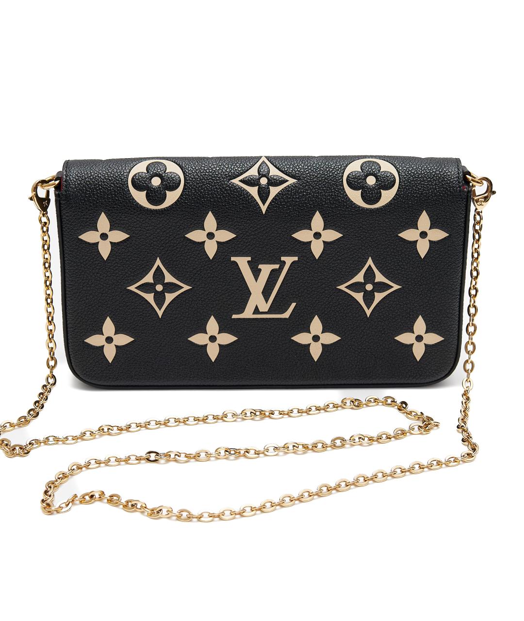 LOUIS VUITTON Черная кожаная сумка через плечо, фото 4