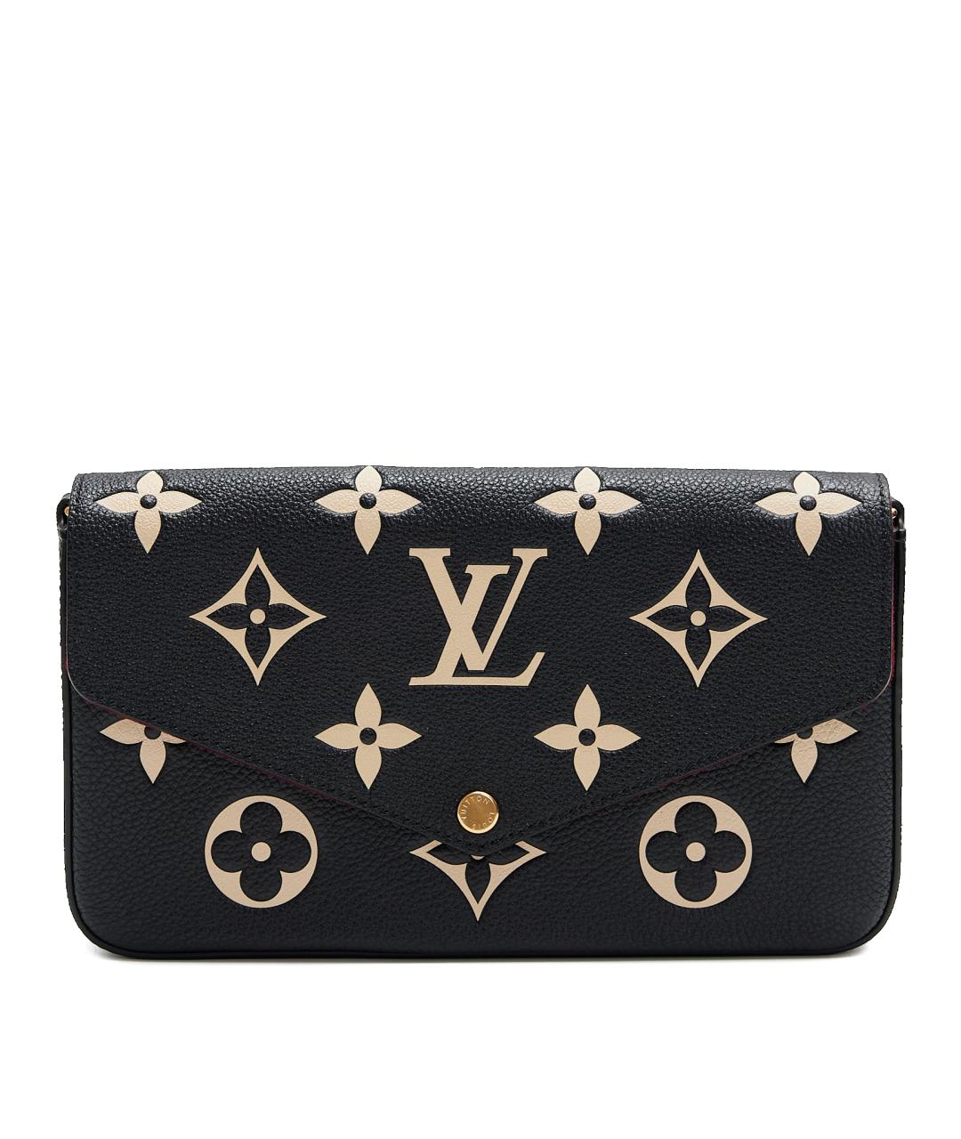 LOUIS VUITTON Черная кожаная сумка через плечо, фото 9