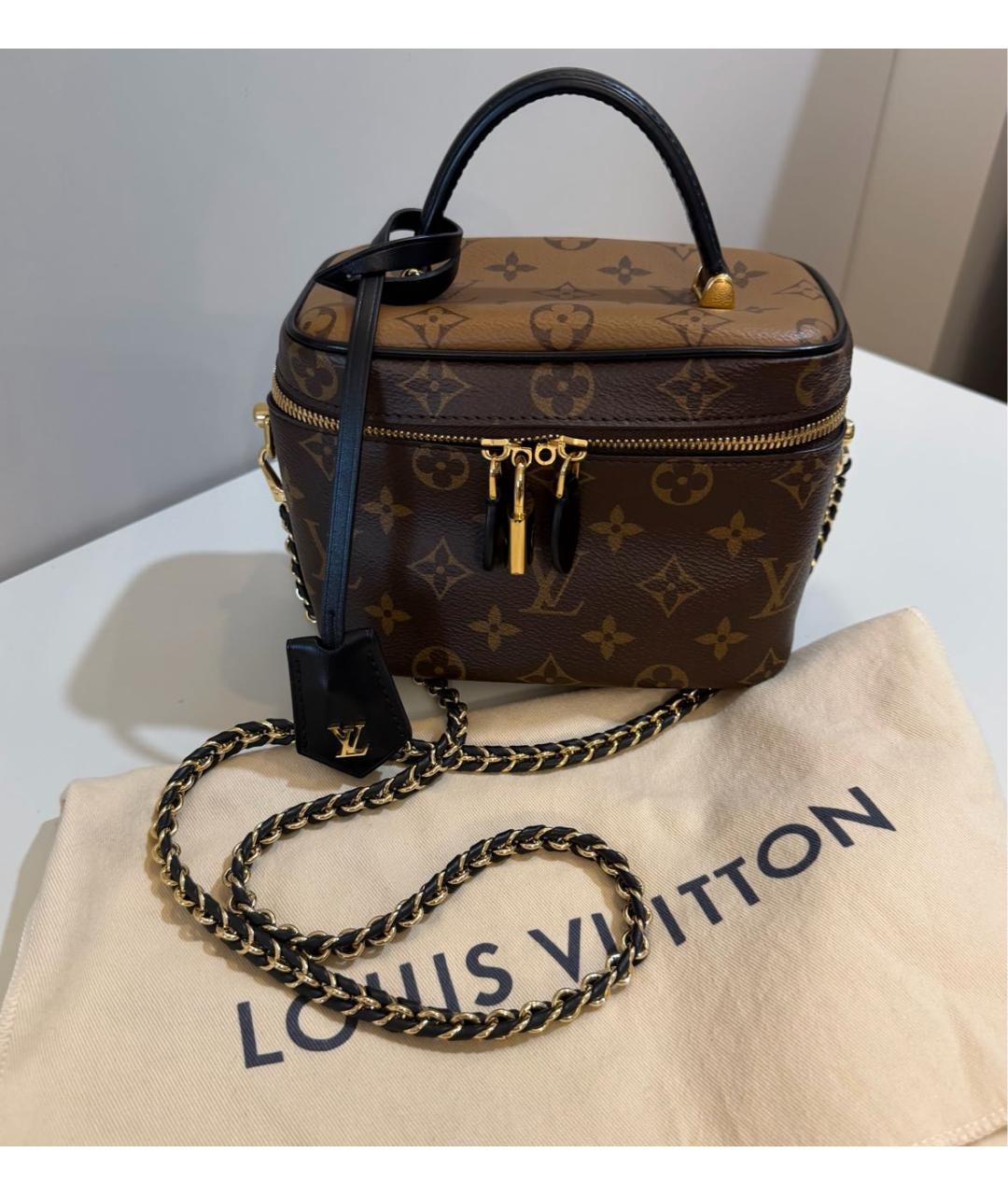 LOUIS VUITTON Коричневая сумка с короткими ручками, фото 2