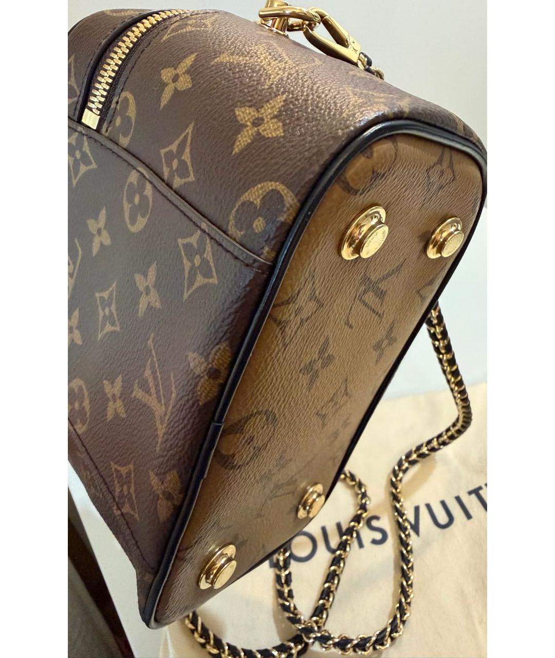 LOUIS VUITTON Коричневая сумка с короткими ручками, фото 3