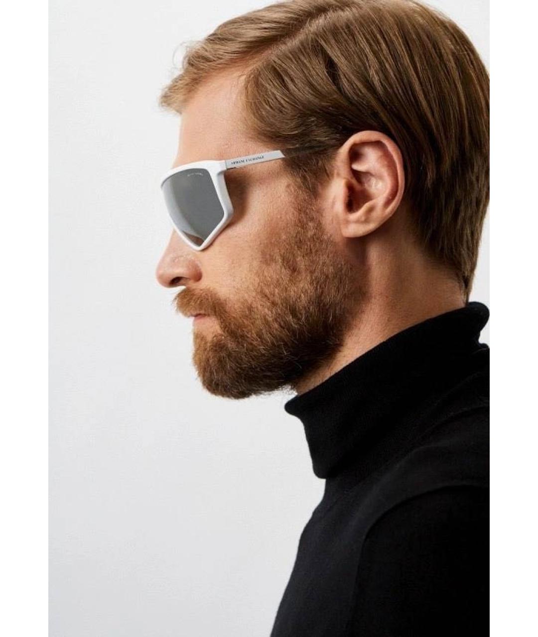 ARMANI EXCHANGE Белые пластиковые солнцезащитные очки, фото 7