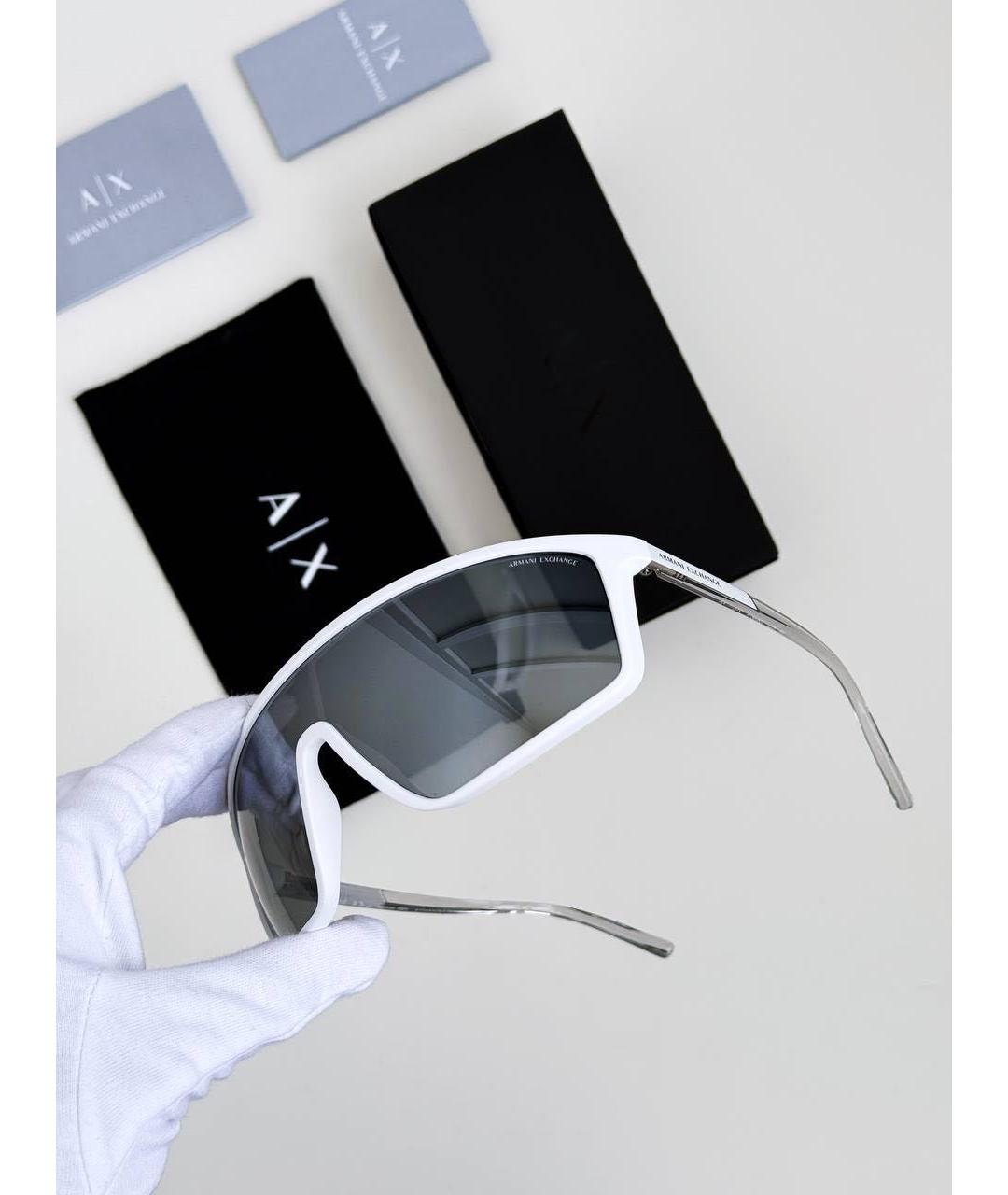 ARMANI EXCHANGE Белые пластиковые солнцезащитные очки, фото 2