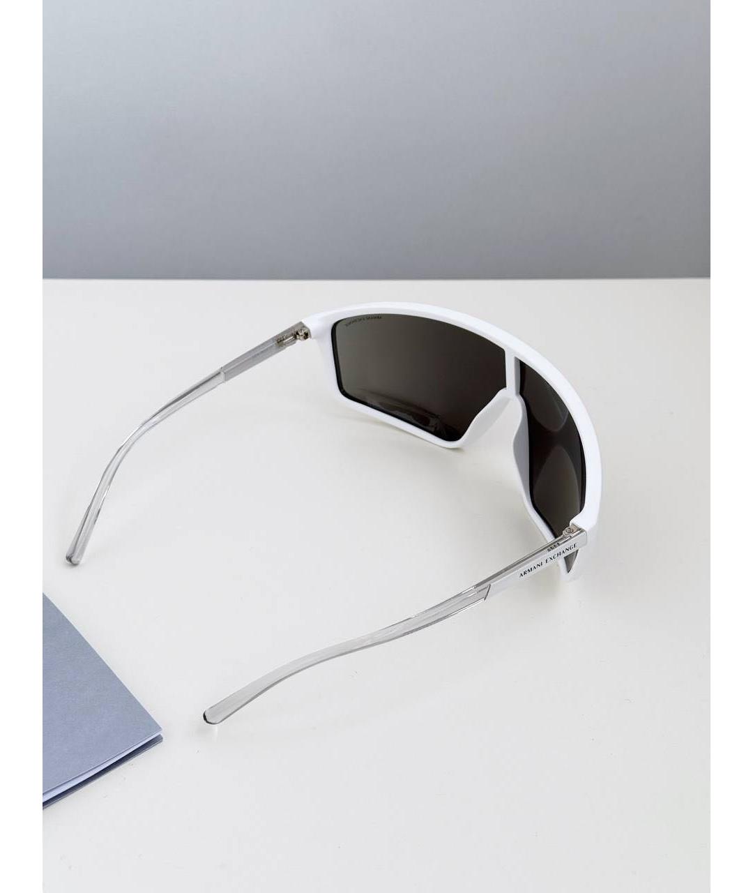ARMANI EXCHANGE Белые пластиковые солнцезащитные очки, фото 4