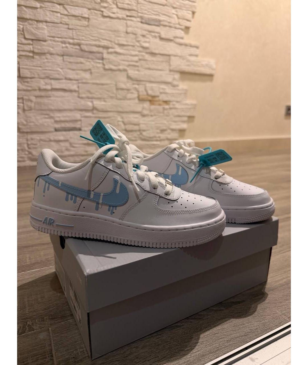 NIKE Белые кожаные кроссовки, фото 6