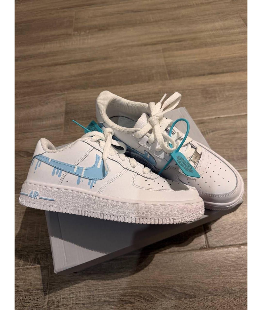 NIKE Белые кожаные кроссовки, фото 4