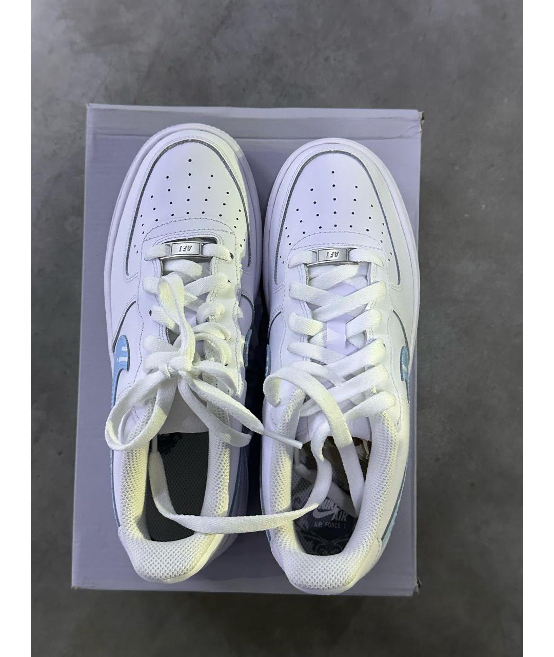 NIKE Белые кожаные кроссовки, фото 3