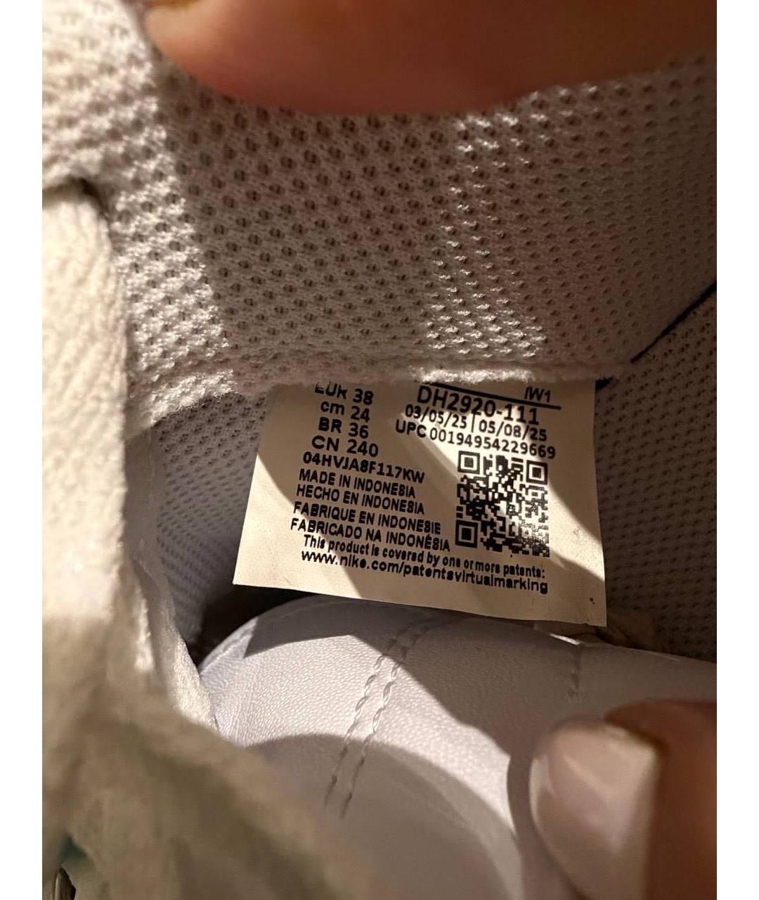 NIKE Белые кожаные кроссовки, фото 5