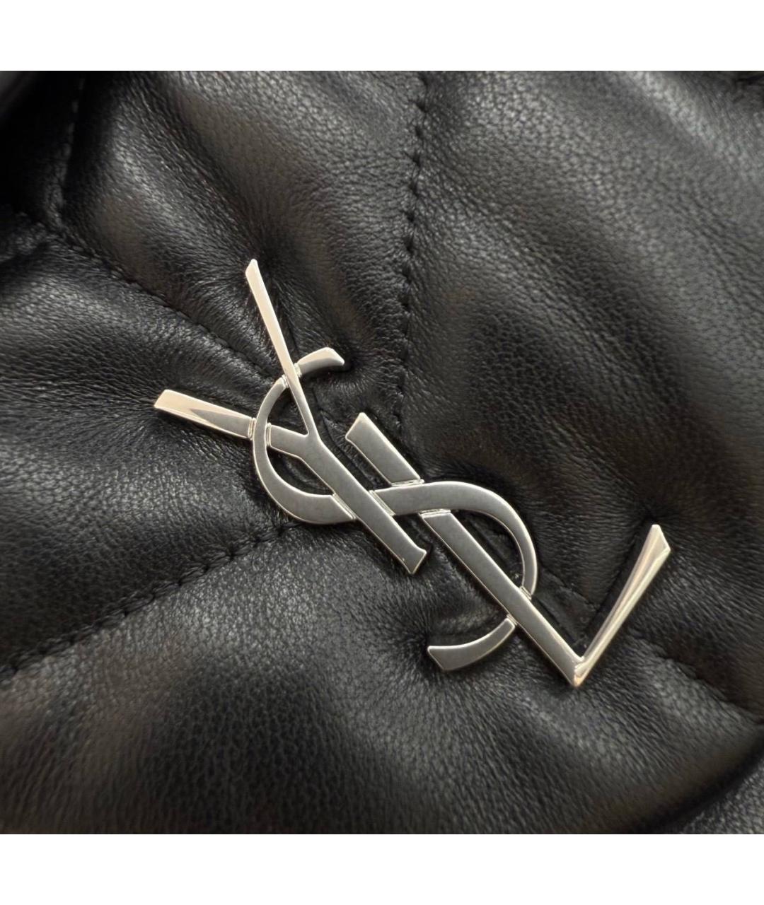 SAINT LAURENT Черная кожаная сумка через плечо, фото 4